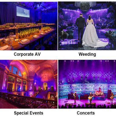 مصباح LED خارجي من نوع Par، مقاوم للماء IP65، مصباح LED Par 12x20 واط RGBWA UV 6 في 1، ضوء DMX Led Par