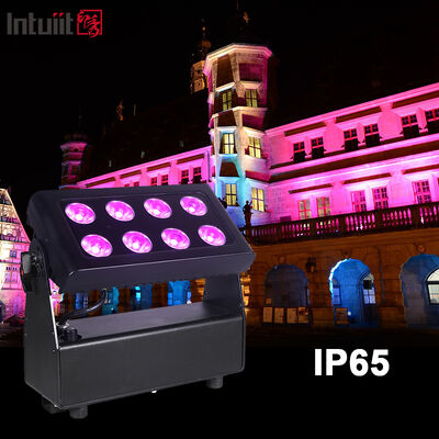 مصباح غسيل جداري LED 8x15 واط RGBW للفنادق والفلل والجدران الخارجية وإضاءة المناظر الطبيعية للمباني وديكور المناظر الطبيعية للحدائق الخارجية