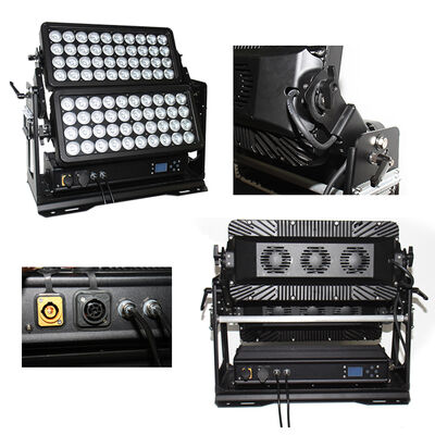 ضوء غسالة LED خارجي مزدوج مقاوم للماء IP65 800W RGBW DMX City Hotel Garden