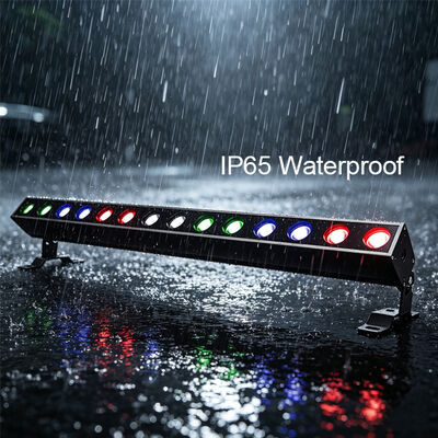 140W RGBW 4in1 IP65 مضاد للماء LED غسالة الحائط الخطية 14x10W DMX512/RDM مدينة إضاءة المباني الملونة