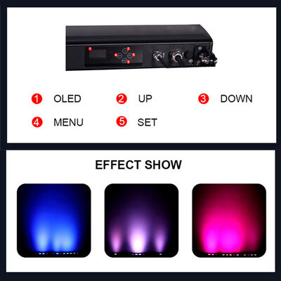 140W RGBW 4in1 IP65 مضاد للماء LED غسالة الحائط الخطية 14x10W DMX512/RDM مدينة إضاءة المباني الملونة
