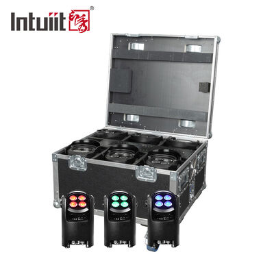 IP54 المهنية اللاسلكية DMX بطارية LED Par Light 4 * 12W RGBW 4-in-1 - التحكم عن بعد حفل زفاف Uplighting