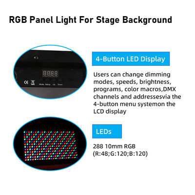 36W RGB COB LED Strobe Light Sound Activated DMX512 فلاش إضاءة المسرح لموسيقى الدي جي