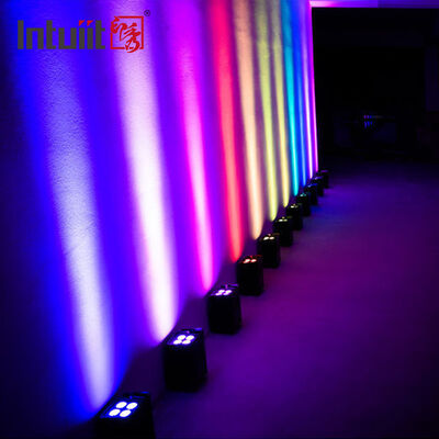 IP54 المهنية اللاسلكية DMX بطارية LED Par Light 4 * 12W RGBW 4-in-1 - التحكم عن بعد حفل زفاف Uplighting