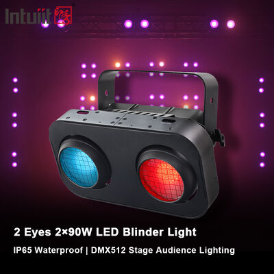 ضوء العمياء في الهواء الطلق LED COB 2x90W RGB Amber White Warm IP65 Waterproof Strobe Stage Lighting DMX512 لمسرح العروض المهني