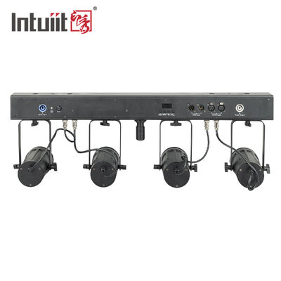 طقم إضاءة LED PAR Uplighting بقوة 4x20 واط RGBW 4 في 1 - نظام غسيل مسرحي بزاوية شعاع ضيقة 4.5 درجة DMX512 لحفلات الزفاف، الدي جي، والمناسبات