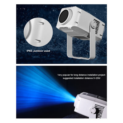 جهاز عرض شعار Gobo بقوة 100 واط - IP65 خارجي DMX512 عرض نمط مخصص للإعلانات والمباني والفعاليات