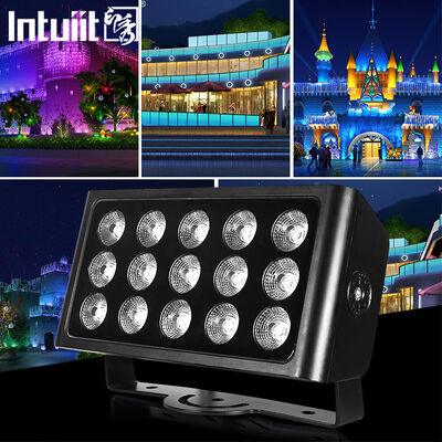 15x5W RGBW 4-in-1 IP65 ضوء الفيضانات LED الخارجي ️ DMX512 ضوء عريض مقاوم للماء للحديقة والمسرح وإضاءة المباني