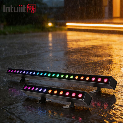 2x12W/24W RGBW 4 في 1 IP65 يعمل بالبطارية LED جدار غسالة بار — لاسلكي لاسلكي DMX512 ضوء غسيل للمسرح والمباني والفعاليات