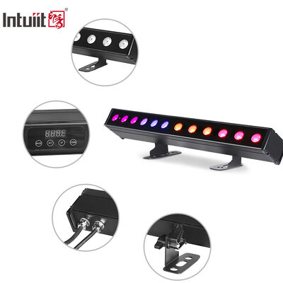 2x12W/24W RGBW 4 في 1 IP65 يعمل بالبطارية LED جدار غسالة بار — لاسلكي لاسلكي DMX512 ضوء غسيل للمسرح والمباني والفعاليات