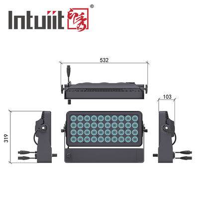 400W للخارج IP65 مضاد للماء مدينة لون 40x10W RGBW 4in1 LED غسل الحائط الضوء