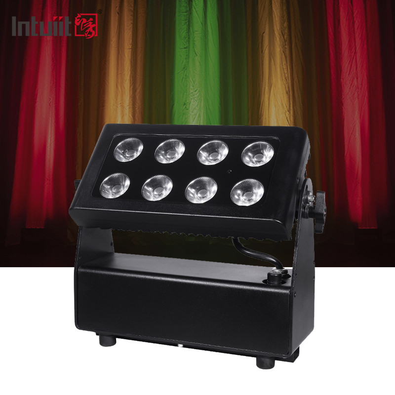 8 * 15W ضوء مدينة ملون RGBW 4in1 ip65 مضاد للماء في المبنى العالي ضوء غسل الجدار LED ضوء مدينة ملون