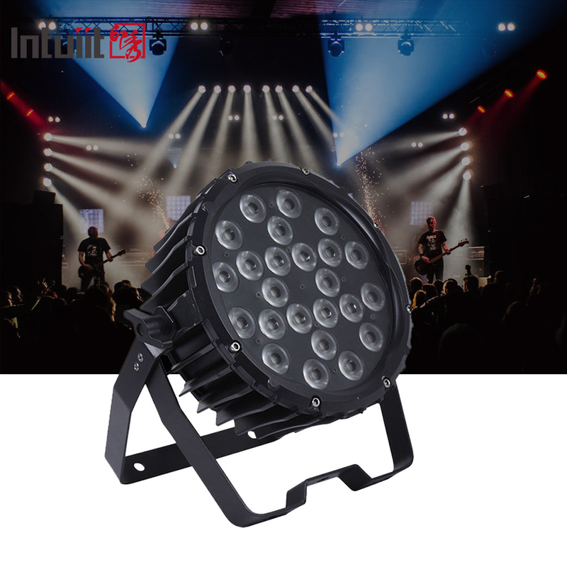 ضوء المسرح المهني 82W RGB 24*Tri-3W داخلي DMX512 ضوء LED سليم مسطح