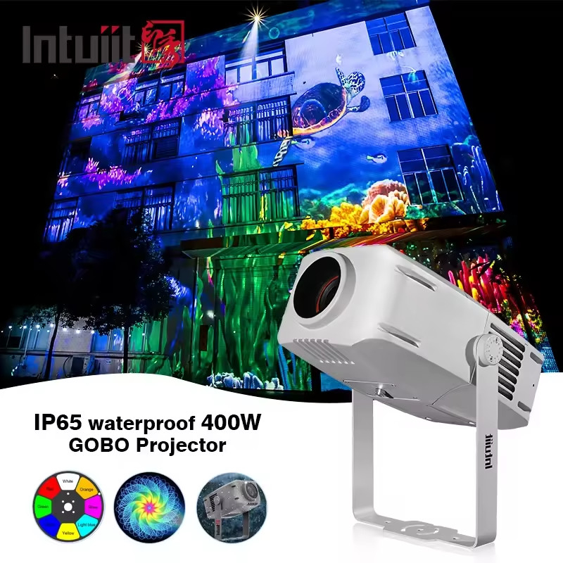 LED IP65 في الهواء الطلق المحمولة البسيطة الرقمية Gobo العارض ضوء الفيضانات على الحامل