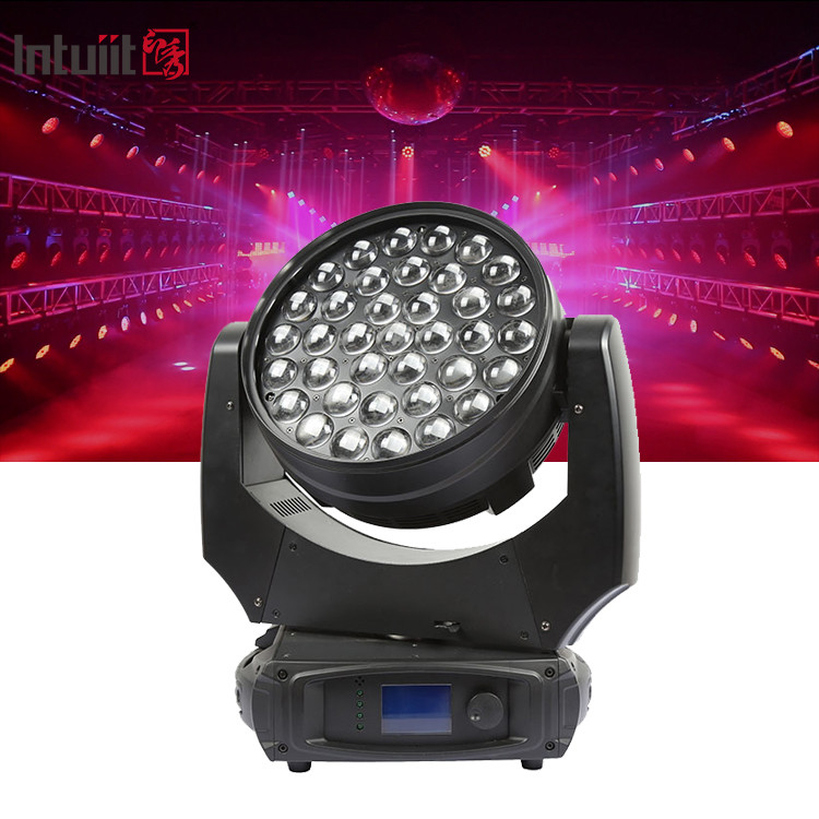 37x10W RGBW 4in1 Led غسل المرحلة الإضاءة DMX المهنية ضوء DJ 370W زوم تحريك رأس الضوء للحفلات
