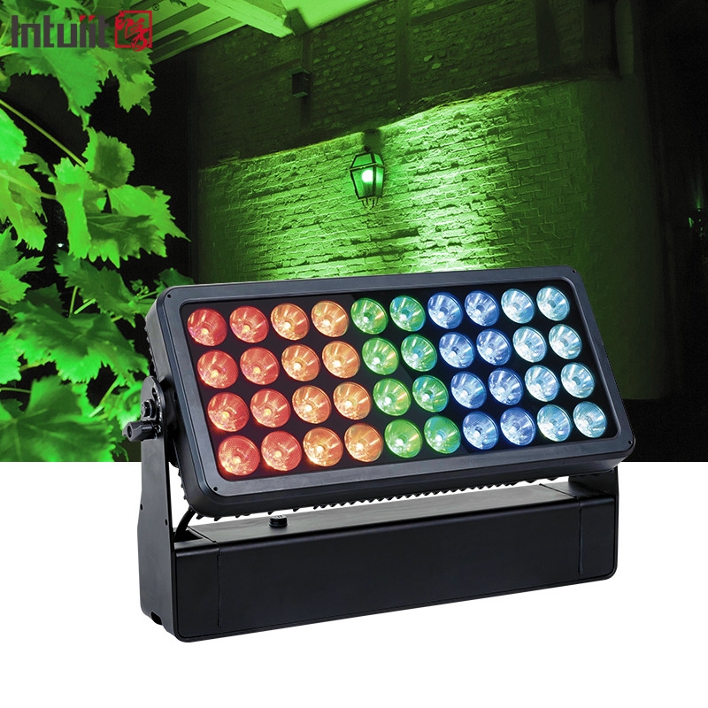 40x10W RGBW 4 في 1 LED Floodlight IP65 ضوء المسرح المقاوم للماء DMX512 التحكم DJ Disco Equipment أداء في الهواء الطلق