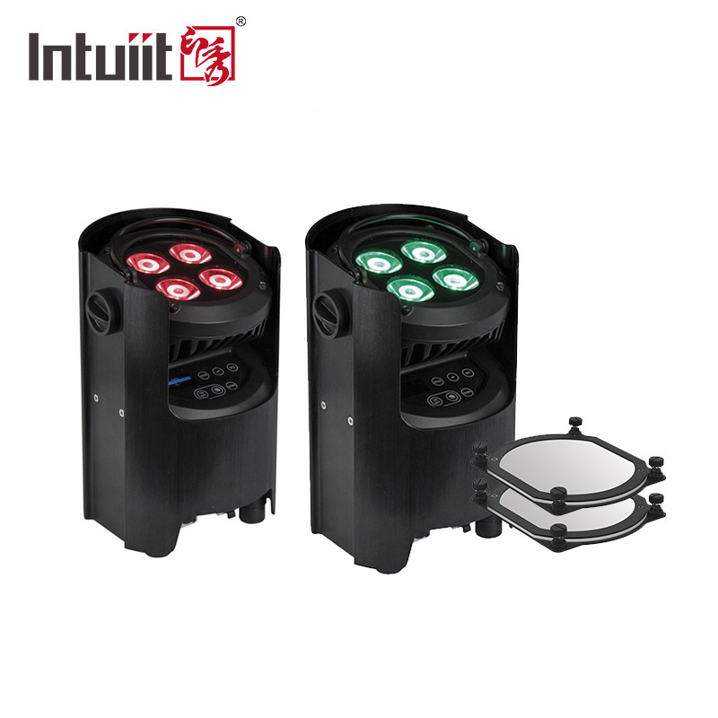 4x12W 4 في 1 RGBW Dj حفل زفاف بطارية مدفوعة بالضوء LED Uplight WIFI لاسلكي Dmx ديسكو