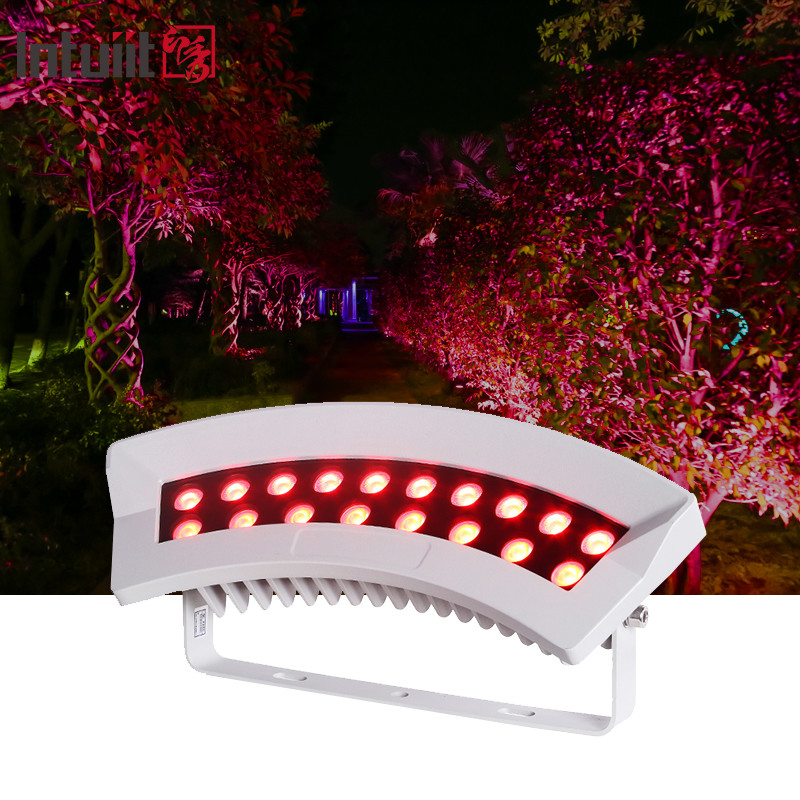 مصباح شجرة الضغط LED للخارج dmx512 36W RGBW لونية حديقة بقعة الضوء المناظر الطبيعية الإضاءة IP65 الألومنيوم أدى ضوء شجرة الضغط
