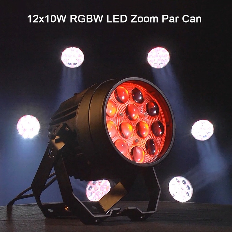 12x10W RGBW 4in1 LED Par Light أضواء المسرح للأداء والتأثيرات الإضاءية