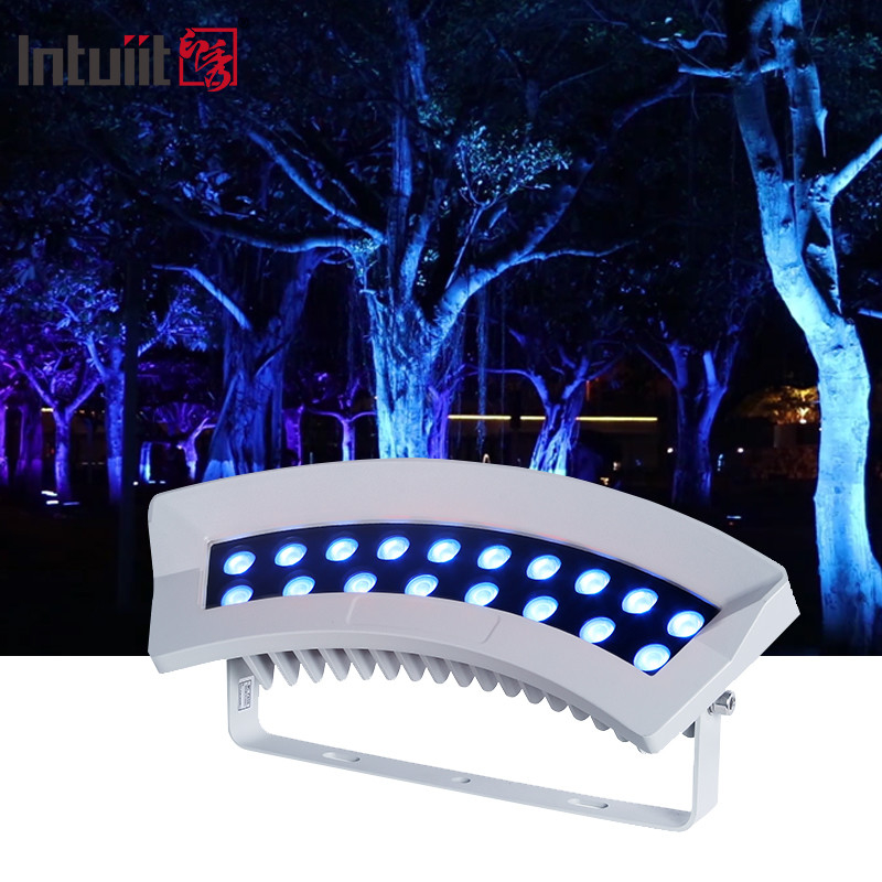 36W RGBW ضوء الفيضانات الشجرة IP65 مضاد للماء في الهواء الطلق الملونة LED بقعة الحديقة أضواء المناظر الطبيعية