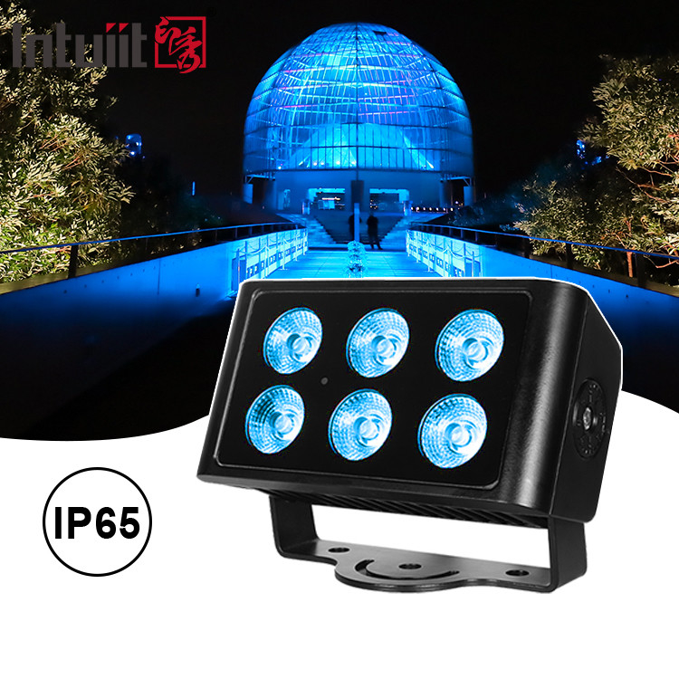 6x5W 4in1 RGBW LED DMX أضواء غسيل الحائط IP65 في الهواء الطلق LED مدينة ملونة