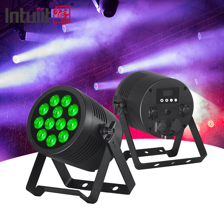 ضوء LED مضاد للماء 12x20W RGBWAUV 6in1 IP65 Par LED مرحلة الضوء في الهواء الطلق ضوء LED مضاد للماء
