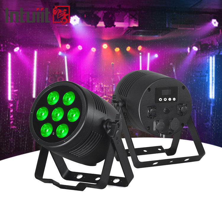 مضاد للماء في الهواء الطلق Rgbwa-uv 7x20W Dmx Led Par Can Light للمشهد الخارجي