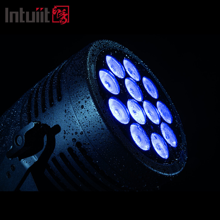 IP65 مضاد للماء في الهواء الطلق DJ مصابيح المرحلة 12x20W RGBWA UV 6in1 ألومنيوم LED Par دون ضوضاء ديسكو غسل تأثير مع DMX512