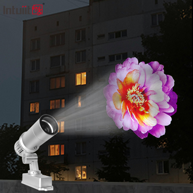 خارجية 60 واط شعار مخصص غوبو صورة مشروع IP65 خارجية تدوير LED الإعلانات مشروع ضوء