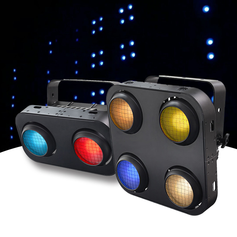 200W Cob LED Par Can Stage Light White أو RGB 2 Eyes LED Blinder Light DMX أضواء الجمهور