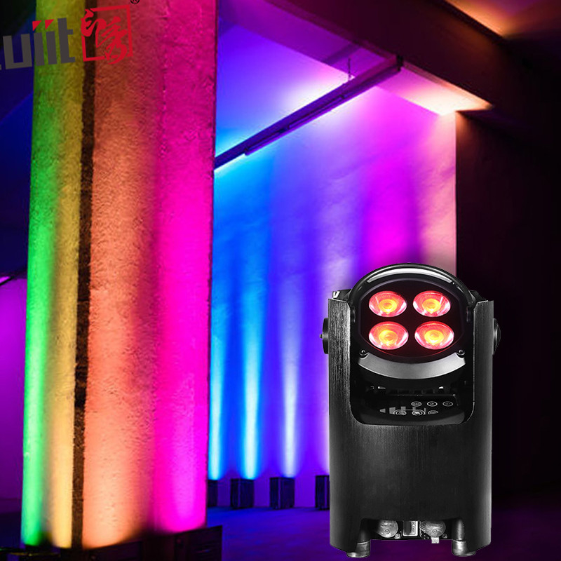 4x12W 4 في 1 RGBW Led Uplights المسرح Par Party بطارية تعمل بالبطارية لاسلكية Par Led Wedding Dj Uplights