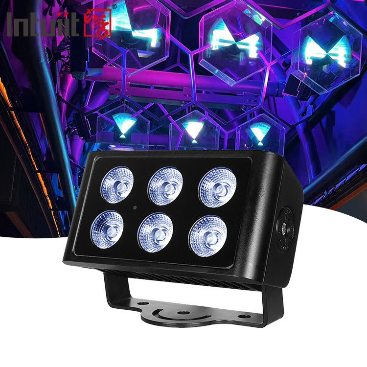 6x5W ضوء الطقس الخارجي المقاوم للماء DMX512 RGBW ضوء الطوفان LED فيلا ساحة بناء جسر مشروع إضاءة المناظر الطبيعية ضوء الطوفان اللون