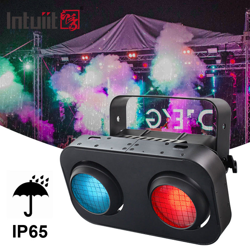 2-عين IP65 أبيض دافئ/كهرماني/RGB 200 واط LED جمهور COB ضوء حاجب للدي جي حفلة موسيقية حدث مسرح إضاءة