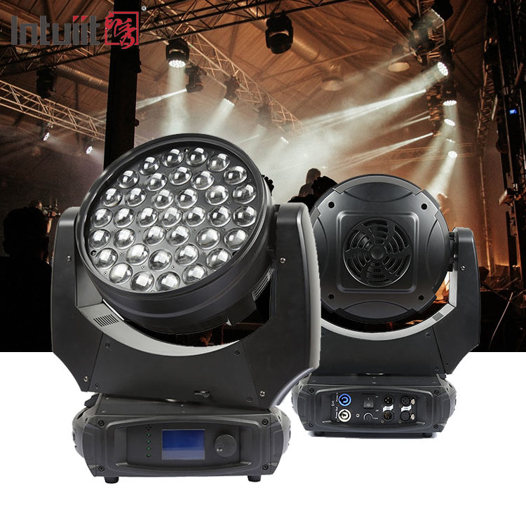 ضوء الحفلة 37 * 10W RGBW رباعي 4 في 1 LED المتحرك غسل الرأس زوم