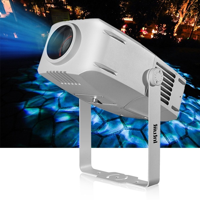 مصباح LED خارجي IP65 أزرق ديناميكي لموجات المياه، مصباح تموج للمسرح، شعار إعلاني، جهاز عرض غوبو