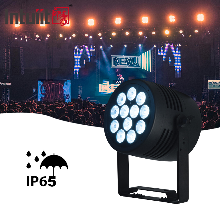 12x20W LED Par Light IP65 مقاوم للماء RGBWA-UV 6IN1 DMX512 إضاءة المسرح