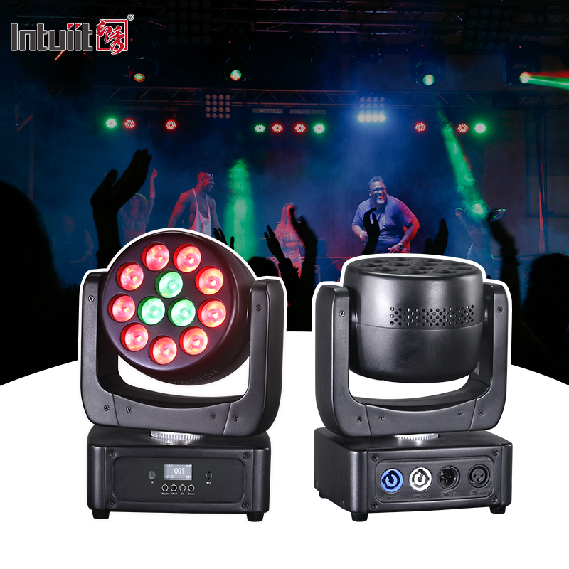 12*8W مصابيح رأس متحركة RGBW مصابيح المسرح LED DMX512 مصابيح غسيل للدي جي ديسكو KTV حفل زفاف