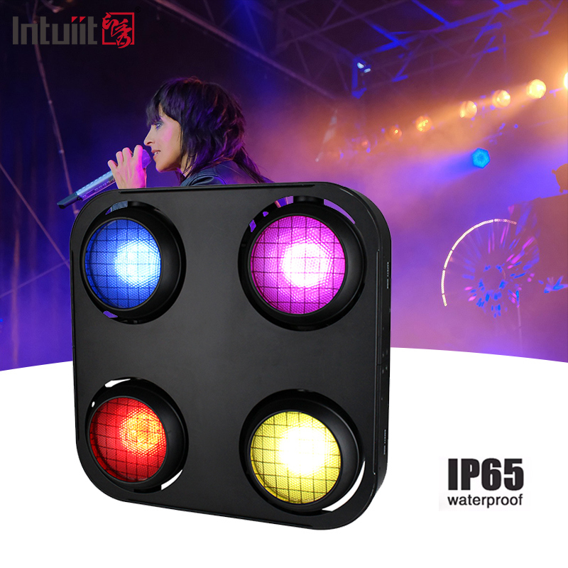 4X90W 4 عيون LED كوب العمياء الضوء أمبر الدافئ الأبيض 2In1 Ip65 مقاوم للماء مصباح المسرح LED