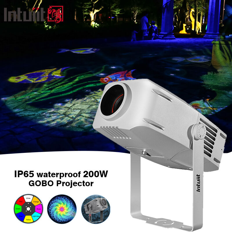 200 واط في الهواء الطلق غوبو الإسقاط مقاوم للماء IP65 DMX LED ضوء جهاز عرض الشعار للمبنى
