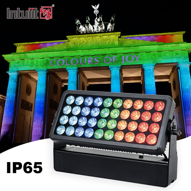 40x10W RGBW في الهواء الطلق أدى ضوء الفيضان غسل لون المدينة IP65