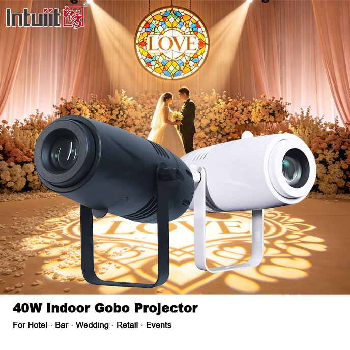 مخصص 40 واط LED داخلي Gobo ضوء شعار العارض HD الإعلان صورة العارض لمتجر متجر مطعم مقهى العلامة التجارية