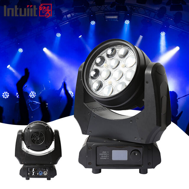 مبيعات ساخنة مصباح غسل الرأس LED متحرك 12x10W RGBW 4in1 DMX512 مصباح صبغ المرحلة المهنية لحفلة الزفاف