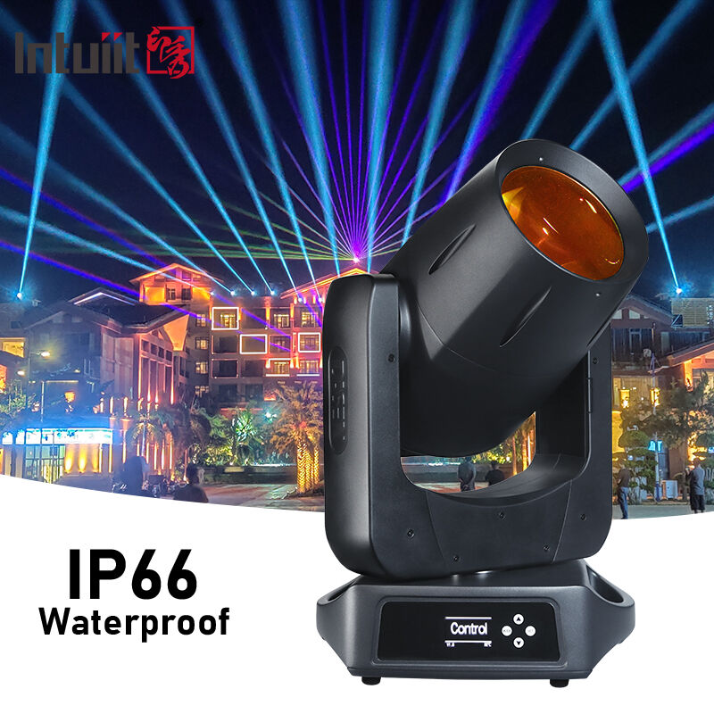 IP66 مقاوم للماء 100 واط CMY ليزر ضوء متحرك رئيسي ضيق للغاية 0.8 درجة زاوية شعاع إضاءة المسرح الخارجية DMX512
