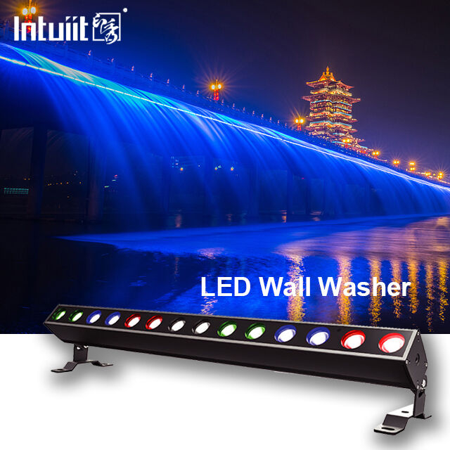 140W RGBW 4in1 IP65 مضاد للماء LED غسالة الحائط الخطية 14x10W DMX512/RDM مدينة إضاءة المباني الملونة