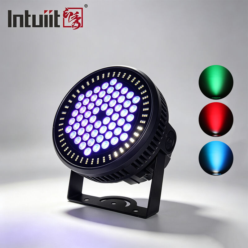 60 * 12W RGBW 4in1 IP65 LED خارجية PAR يمكن أن تضيء مجموعة DMX512 مرحلة غسل الضوء لمبنى حفلات الزفاف واجهة
