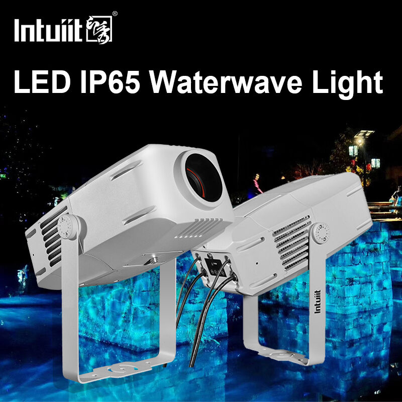 جهاز عرض تأثير موجة الماء خارجي IP65 | مصباح LED RGBW، خيارات من 60 واط إلى 400 واط، DMX512، ضوء تموج متحرك للواجهات والحدائق