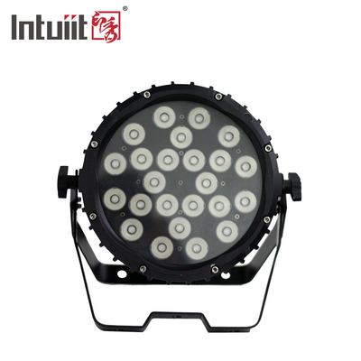 IP65 للماء أدى ضوء الاسمية المسطحة 24 * 3W Rgbw المرحلة LED DMX ضوء الاسمية