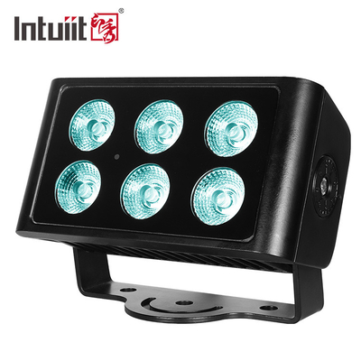 6X5W DMX RGBW LED الجدار يغسل ضوء الفيضانات لمشروع إضاءة ملونة في الهواء الطلق لبناء المدينة