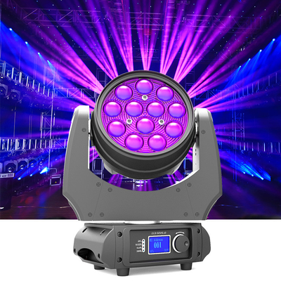DMX زووم يغسل متحرك رئيسي مرحلة ضوء 12x10W 60 درجة شعاع زاوية IP20