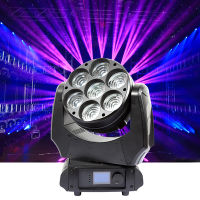 RGBw 4 في 1 ليد شعاع غسل بكسل متحرك رئيسي ضوء Dmx مرحلة متحرك رئيسي 7x40w